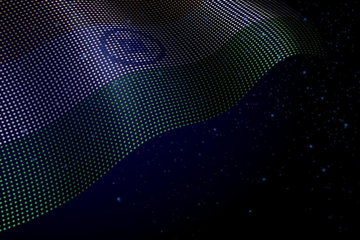 India digital flag made of dots over a starry background vector