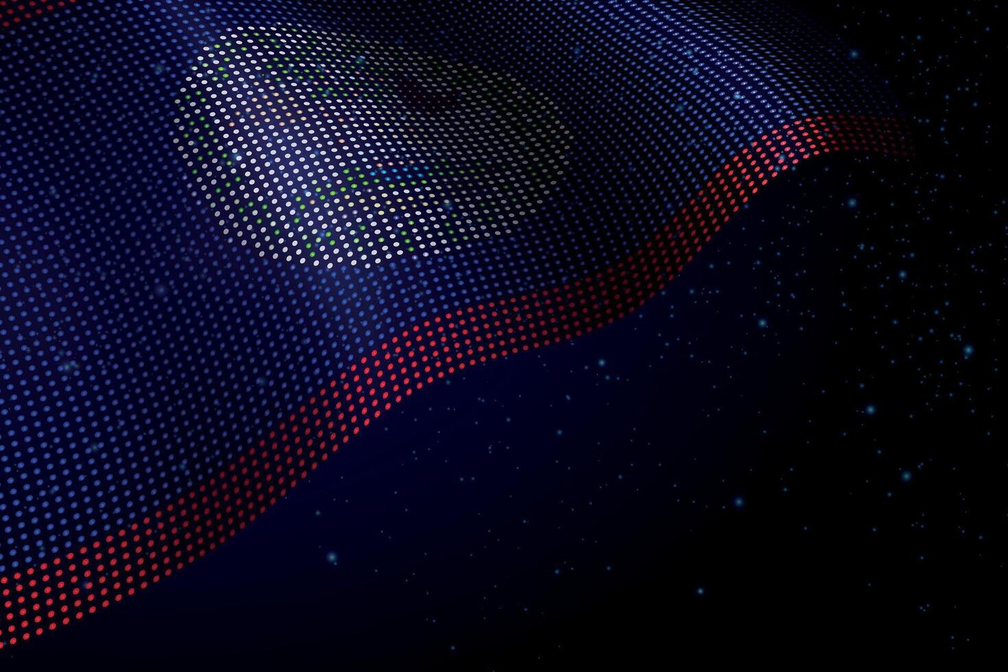 Belize digital flag made of dots over a starry background vector