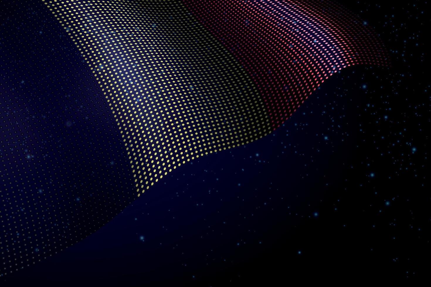 Belgium digital flag made of dots over a starry background vector