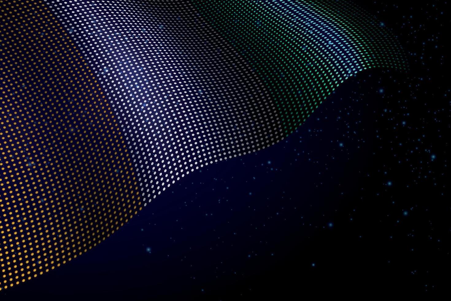 Cote d'Ivoire digital flag made of dots over a starry background vector