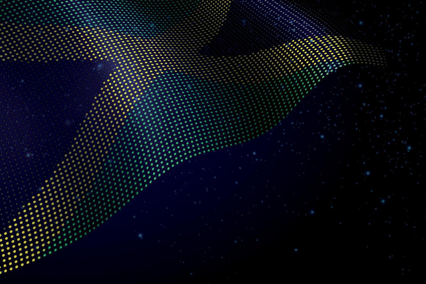 Jamaica digital flag made of dots over a starry background vector