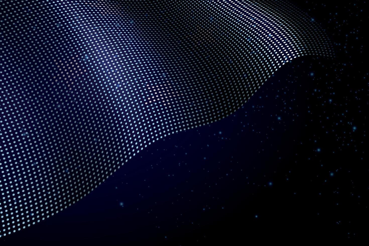 Micronesia digital flag made of dots over a starry background vector