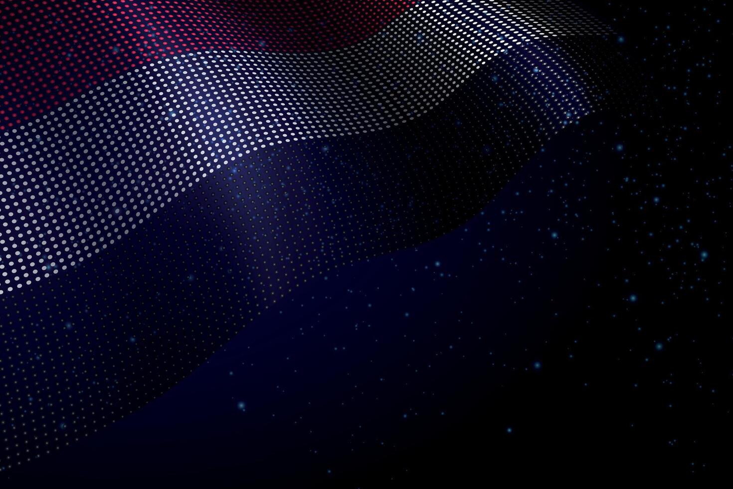 Yemen digital flag made of dots over a starry background vector
