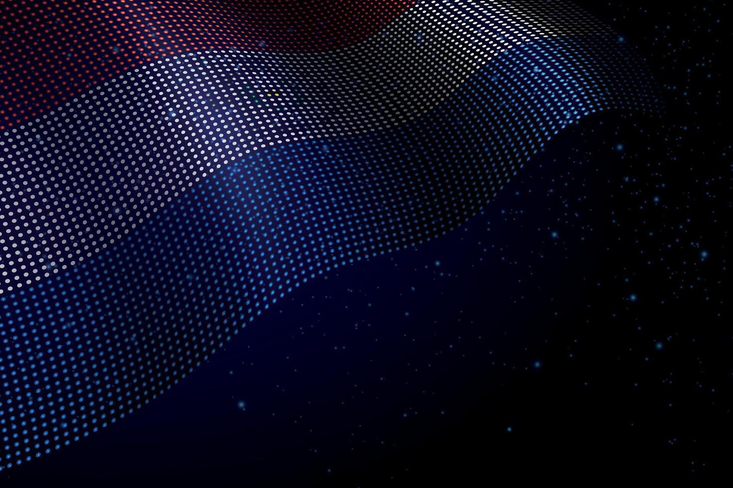 Paraguay digital flag made of dots over a starry background vector