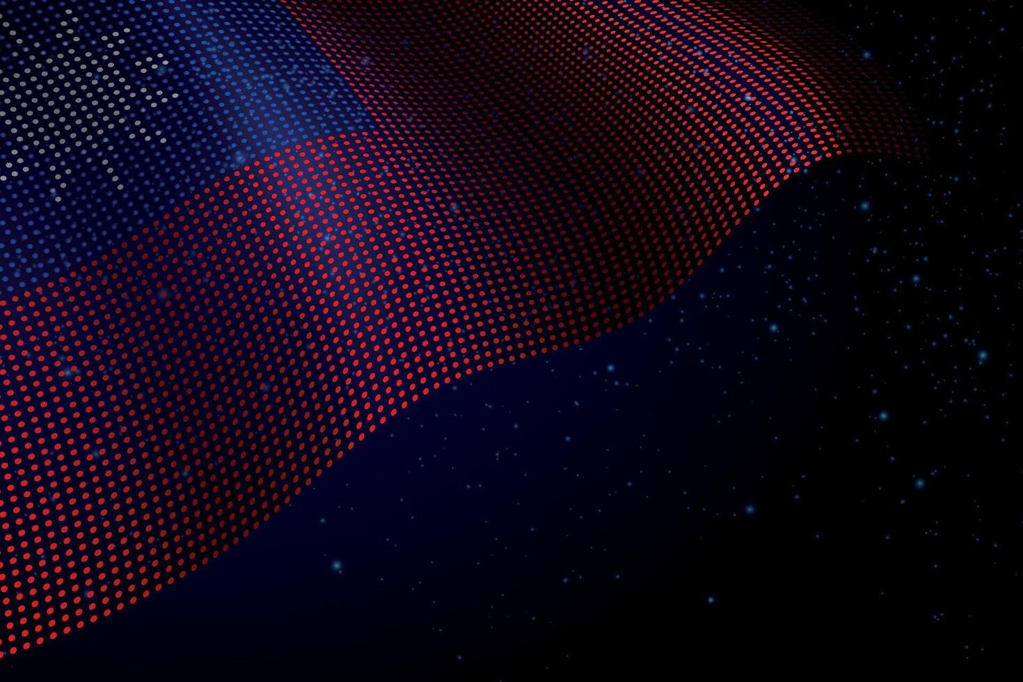 Taiwan digital flag made of dots over a starry background vector