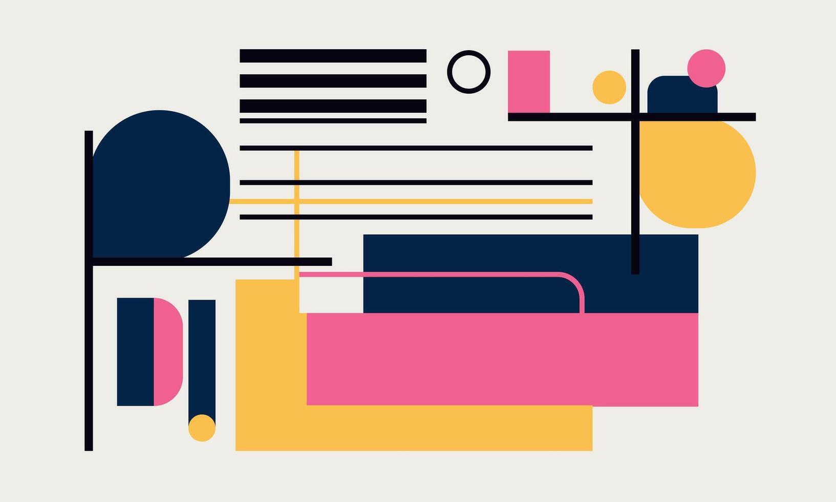 Minimalist Flat Design People Working vector