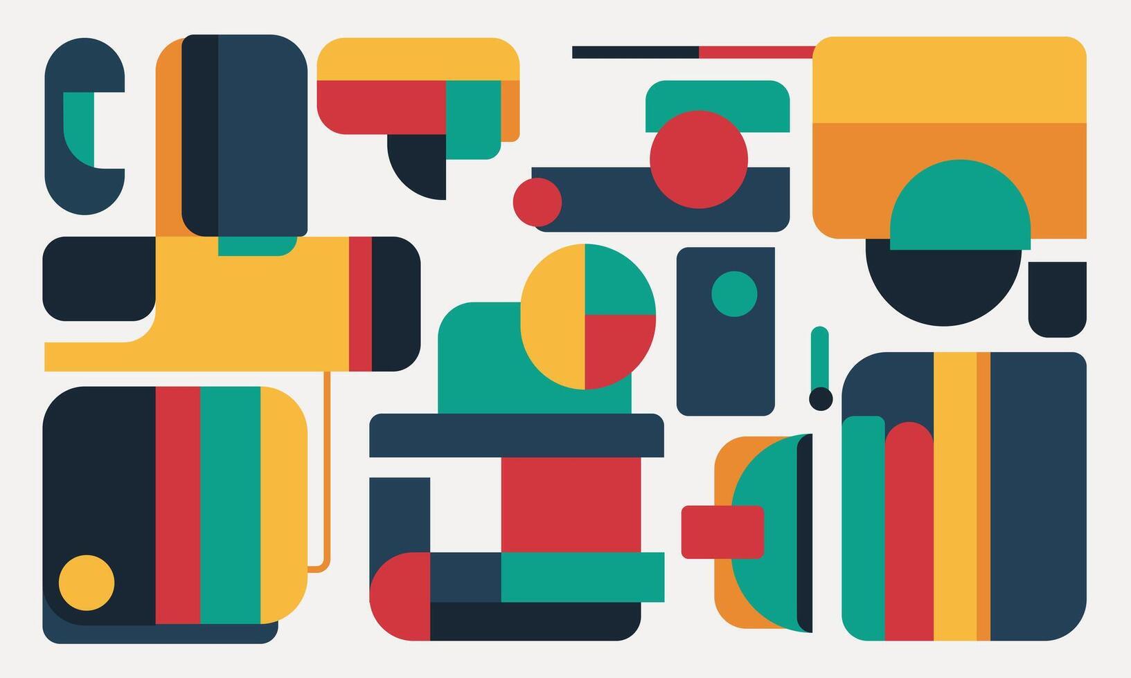 Abstract Flat Design Elements vector