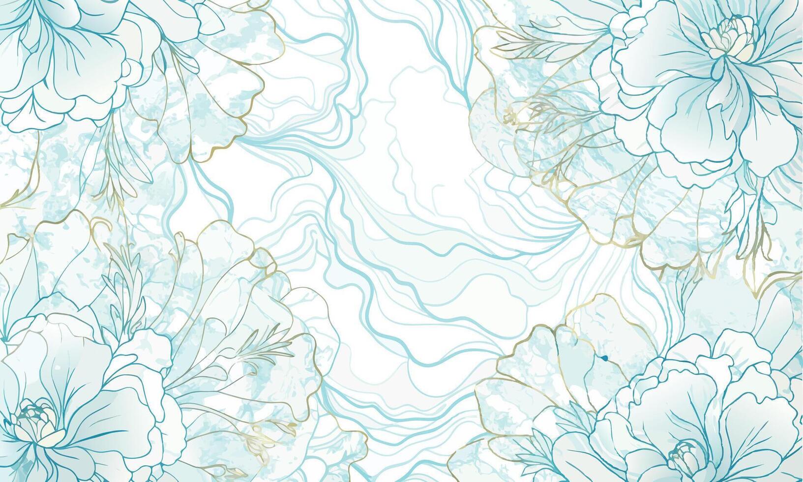 Abstract Watercolor Floral Marble Texture Background vector