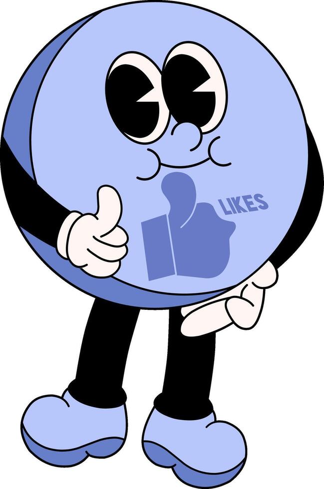 social media icon like in cartoon mascot style vector
