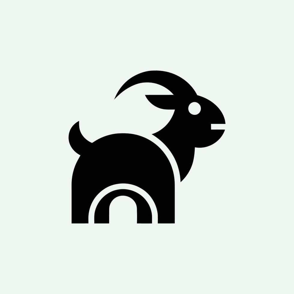 Minimal Goat logo, unique, modern vector
