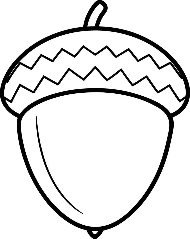 Simple Acorn Outline - Perfect for Autumn and Fall-Themed Designs vector