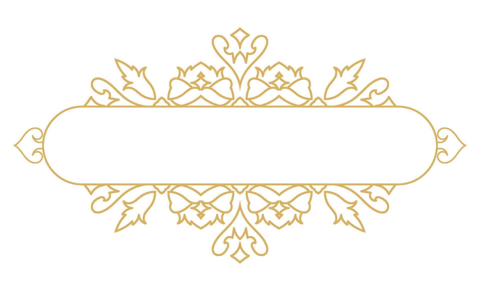 Modern Abstract Frame with Decorative Calligraphy and Ornamental Flourish. vector