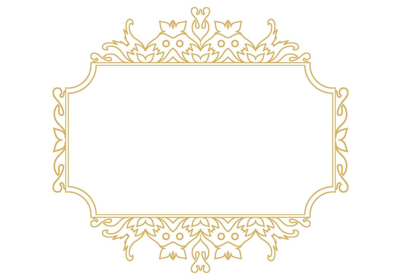 Vintage Elegance in Ornamental Frame with Design Style Element. vector