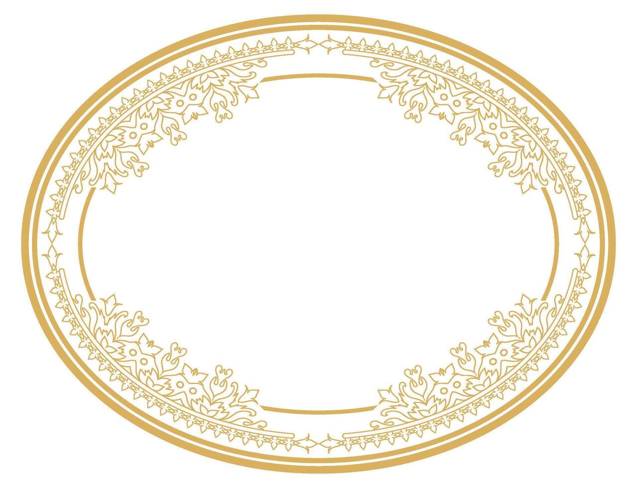 Ornamental Frame with Vintage Design Element and Elegant Style. vector