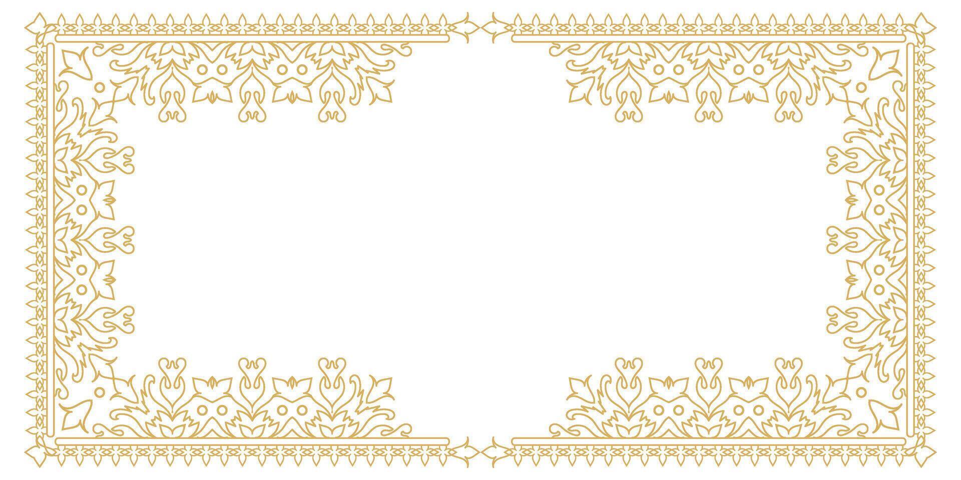 Elegant Element of Vintage Ornamental Frame with Classic Style. vector