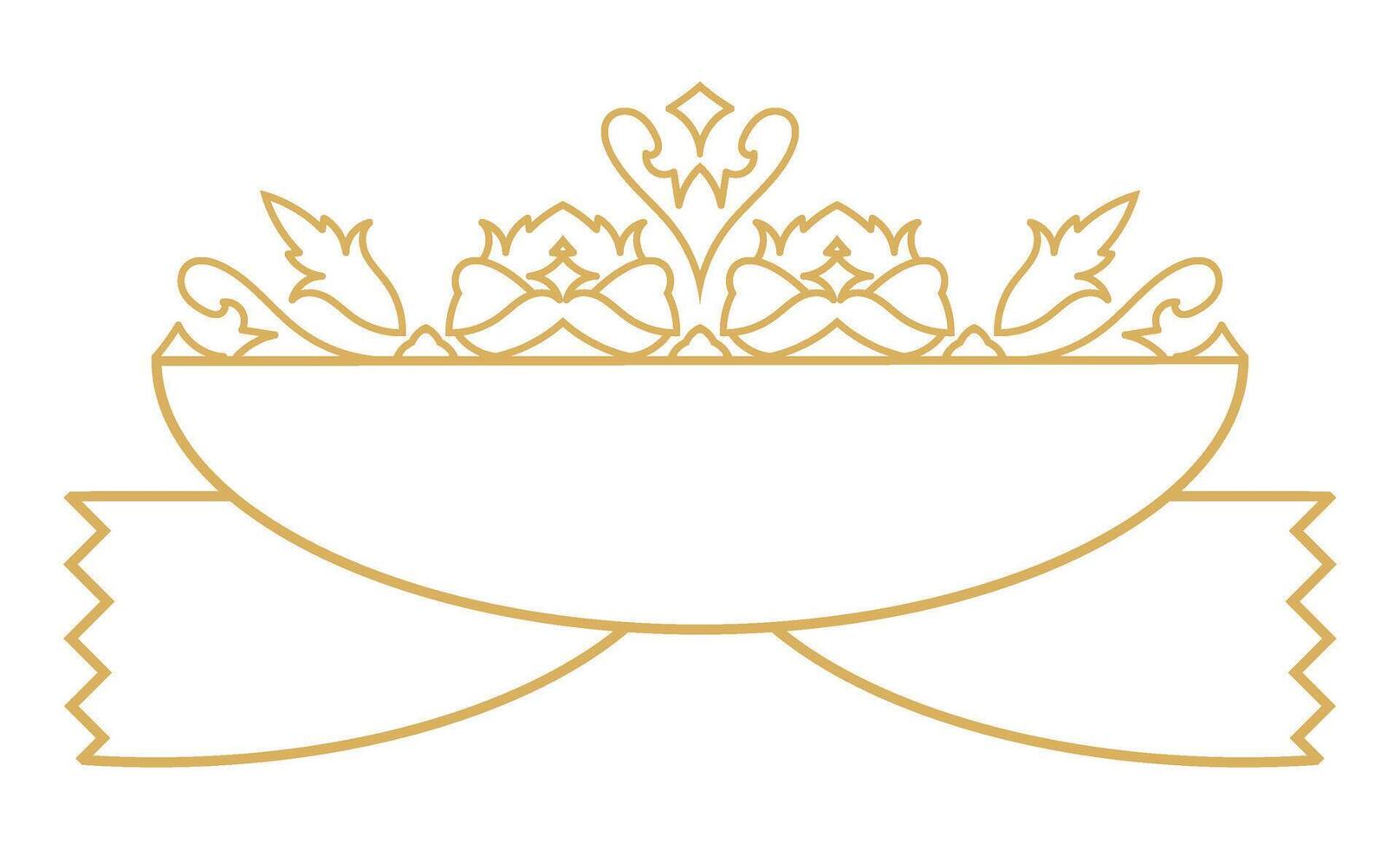 Retro Ornamental Frame with Abstract Decorative Flourish and Calligraphy. vector