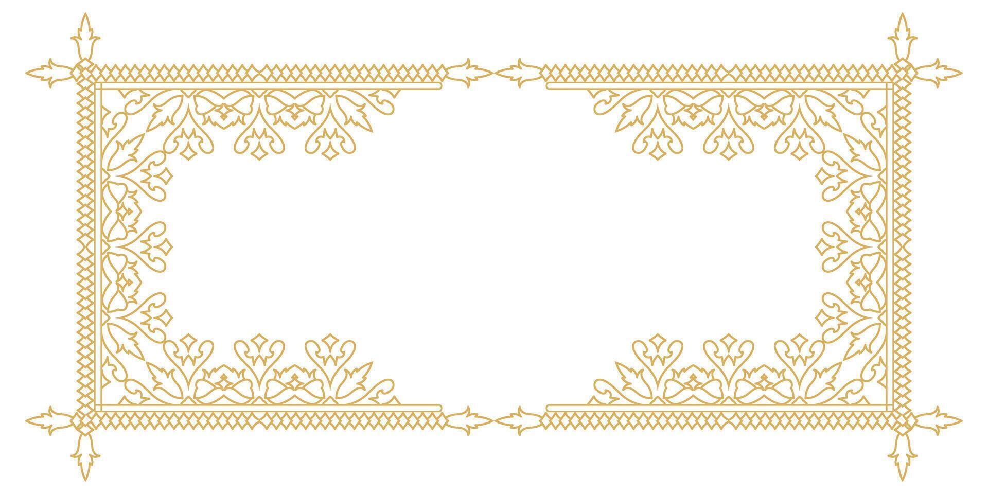 Baroque Decorative Frame with Abstract Calligraphy and Ornamental Flourish. vector