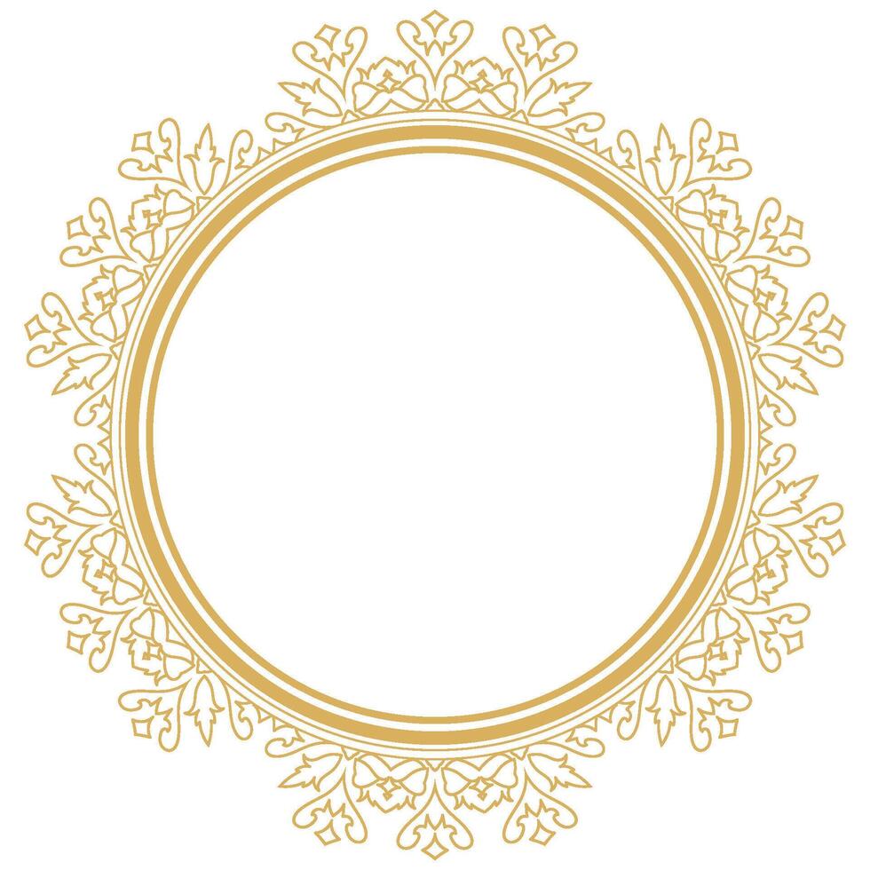 Antique Decorative Frame with Ornamental Calligraphy and Abstract Flourish. vector