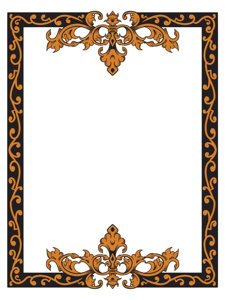 Stylish Ornate Border for Minimalist Invitations vector