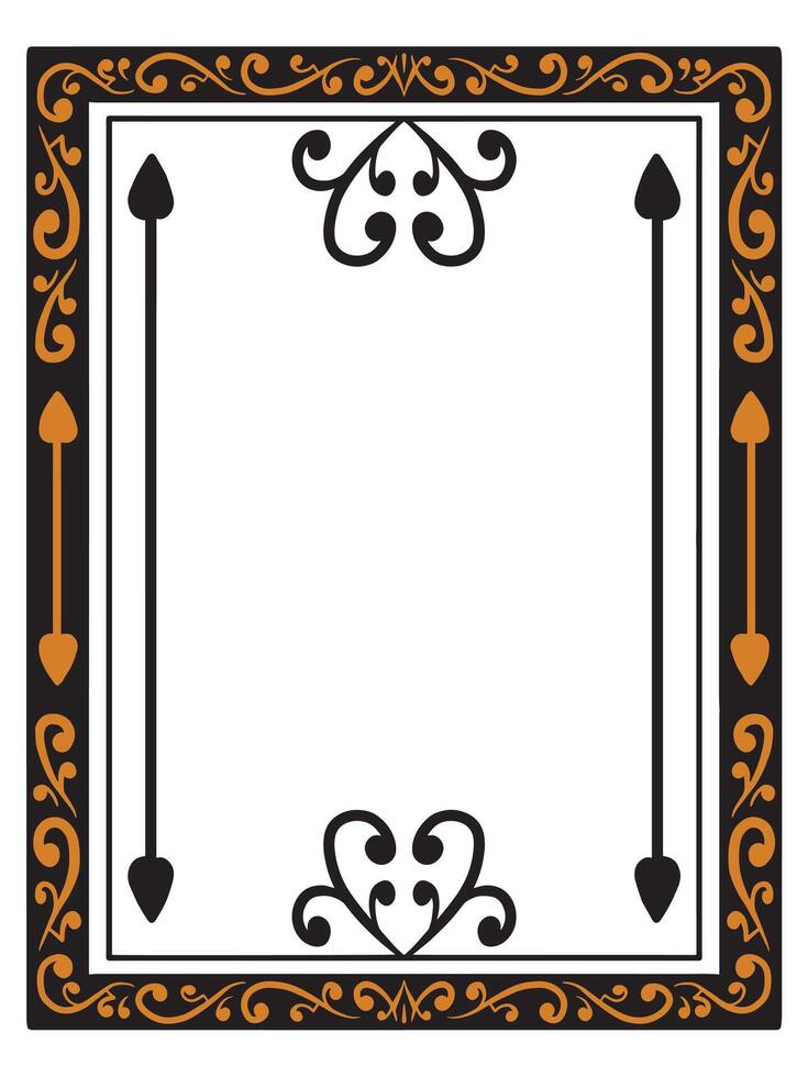 Vintage Ornate Frame with Floral Accents vector