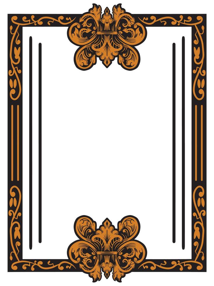 Intricate Ornate Frame for Elegant Invitations vector