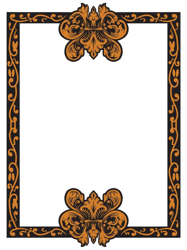 Classic Ornamental Frame with Delicate Patterns vector