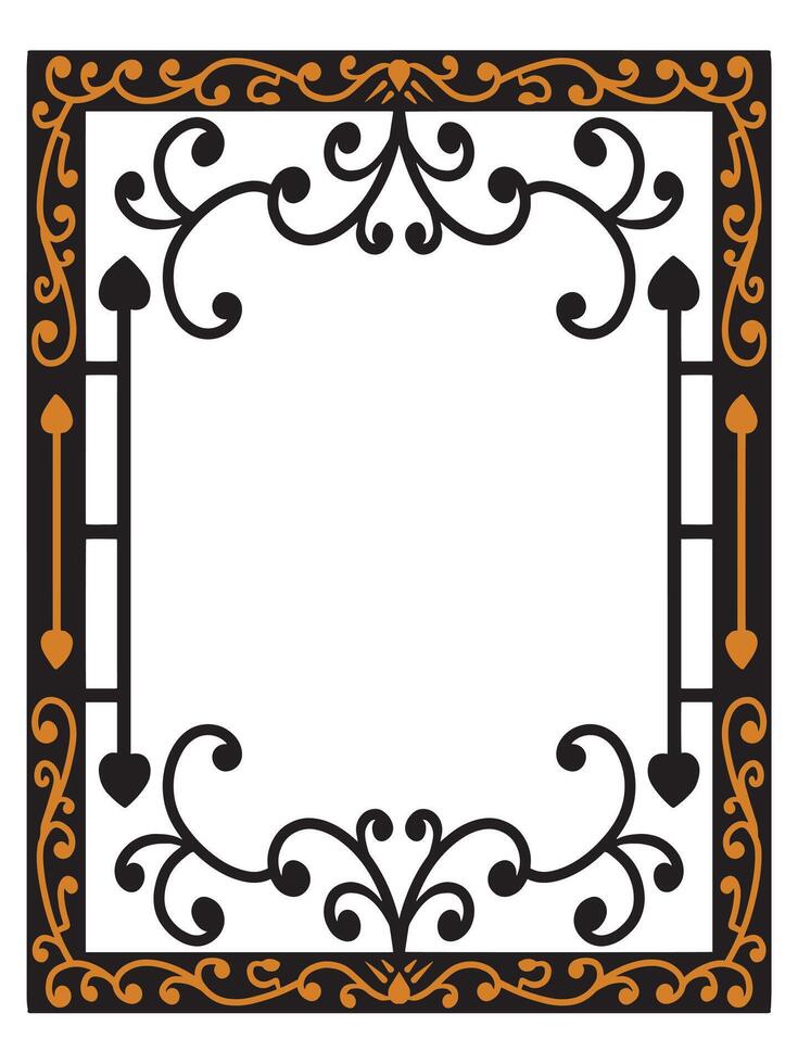 Ornamental Floral Frame for Elegant Invitations vector