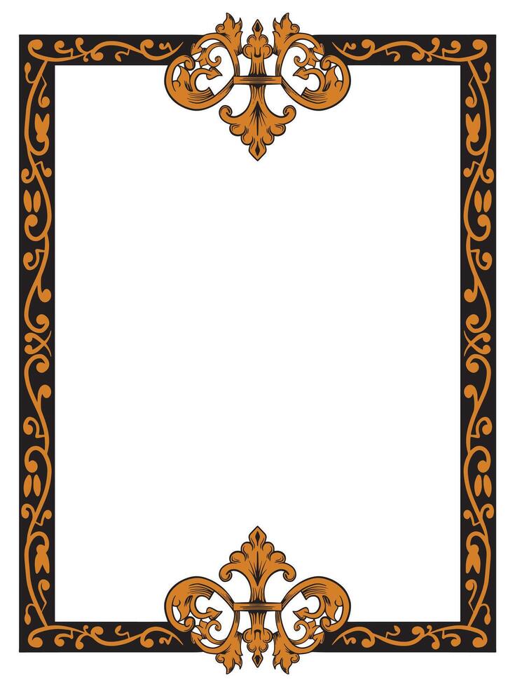 Elegant Ornamental Frame with Classic Flourishes vector