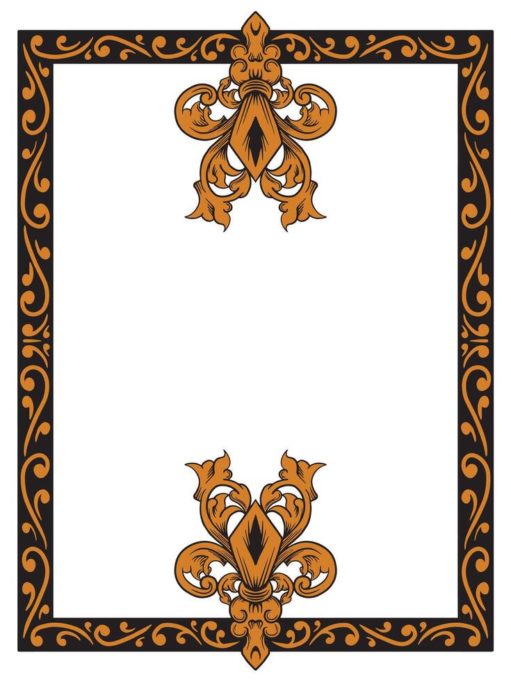 Ornamental Prestige Frame for Formal Branding vector