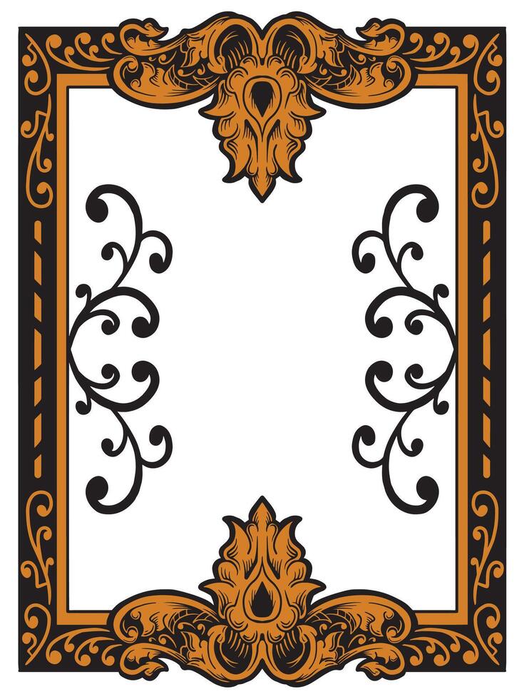 Ornamental Baroque Frame for Elegant Invitations vector