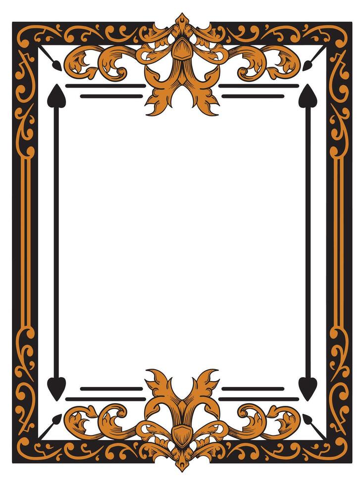 Ornamental Frame for Prestigious Certificates vector