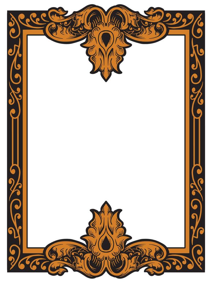 Rococo Ornate Border with Classic Flourishes vector
