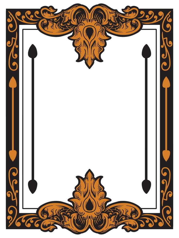 Decorative Baroque Ornate Border for Prestige Designs vector