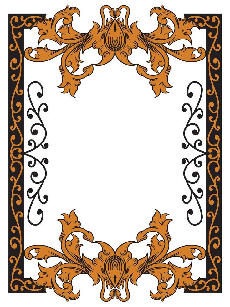 Luxurious Floral Ornamental Frame for Event Branding vector