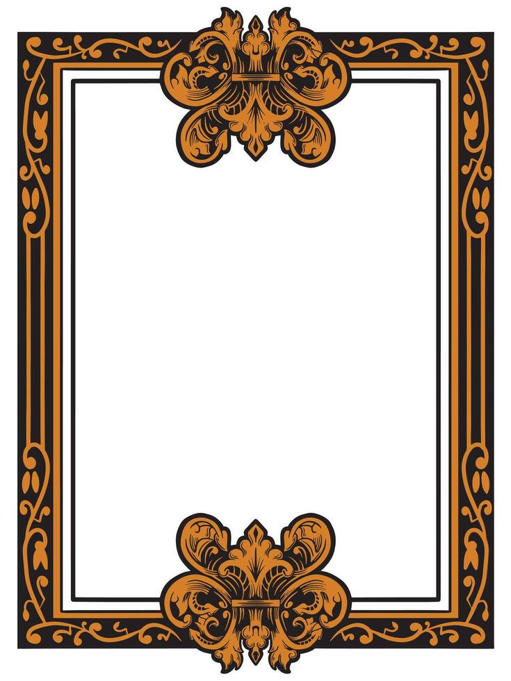 Elegant Ornamental Frame with Gold Highlights vector