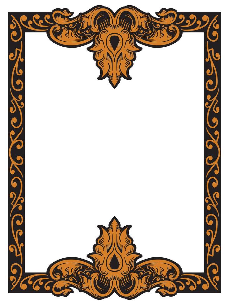 Elegant Ornamental Floral Border for Premium Designs vector
