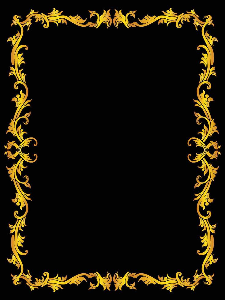 Ornate Wedding Frame with Delicate Flower Accents vector