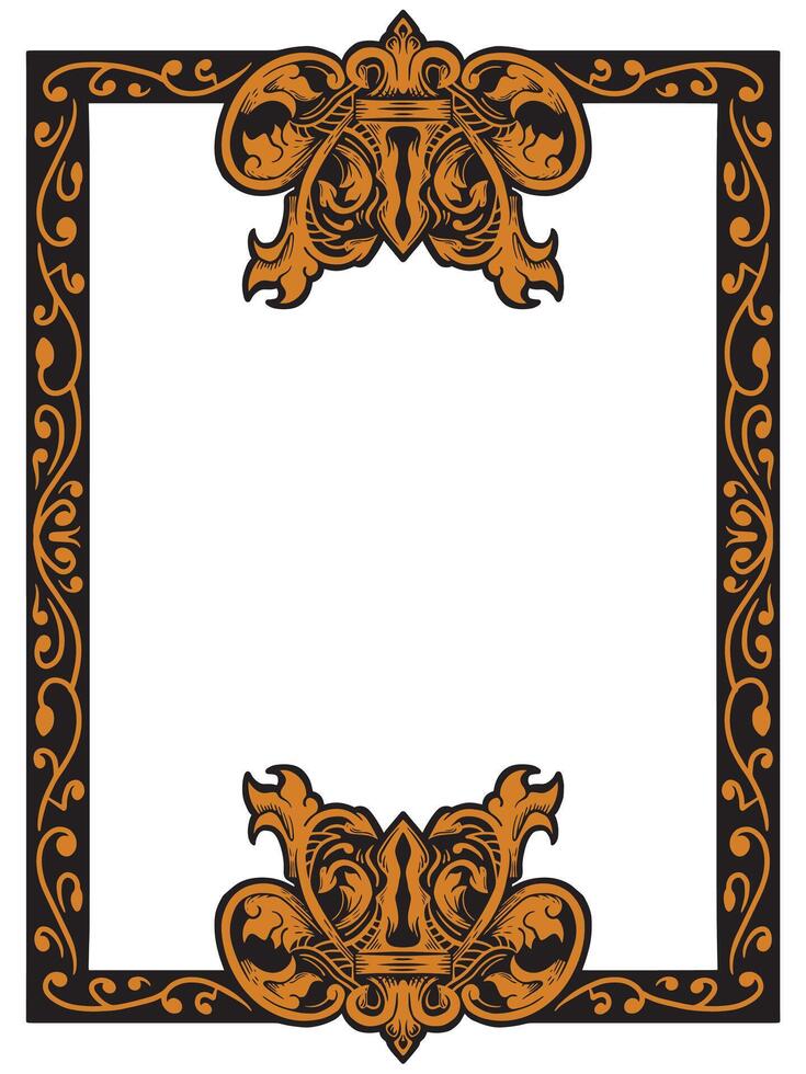 Ornamental Swirl Frame for Luxury Branding vector
