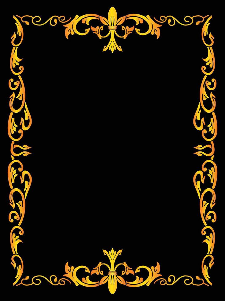 Romantic Ornate Frame with Floral Borders vector