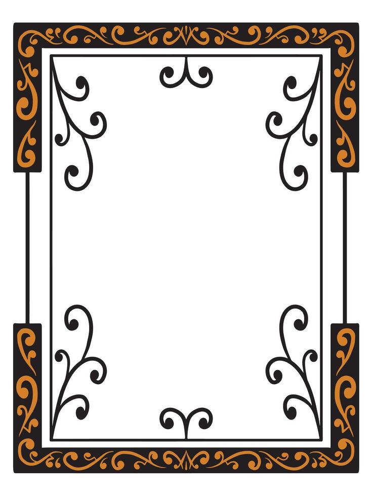 Stylish Ornamental Floral Frame for Event Branding vector