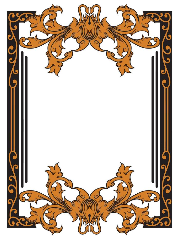 Luxurious Floral Ornamental Frame for Event vector