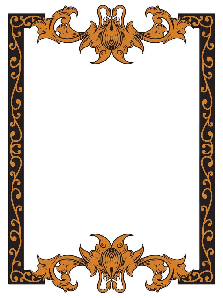 Stylish Floral Ornamental Frame for Greeting Cards vector