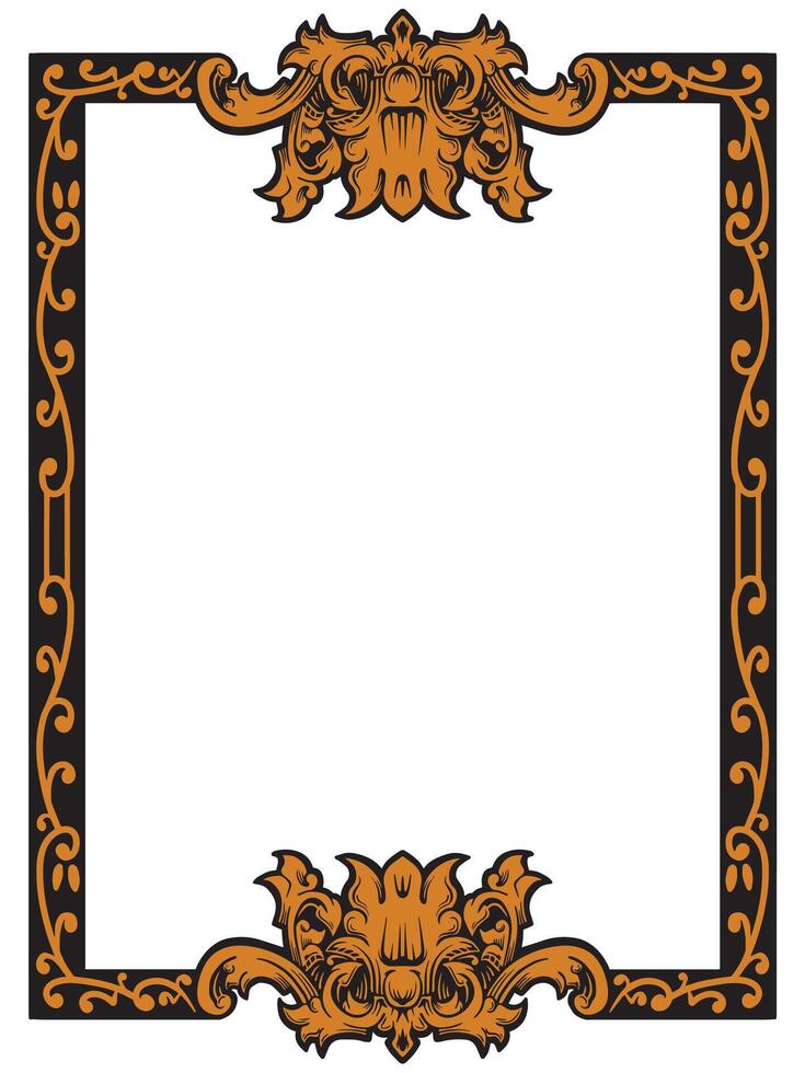 Decorative Ornamental Frame with Stylish Swirls vector