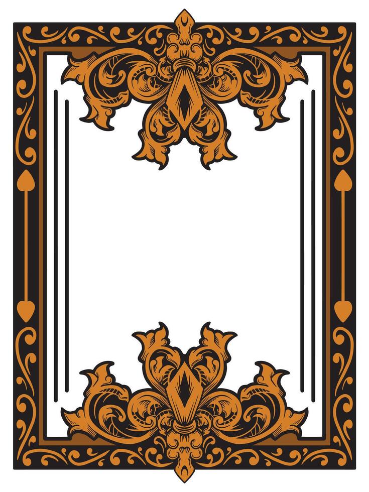 Timeless Ornate Border for Elegant Wedding Cards vector