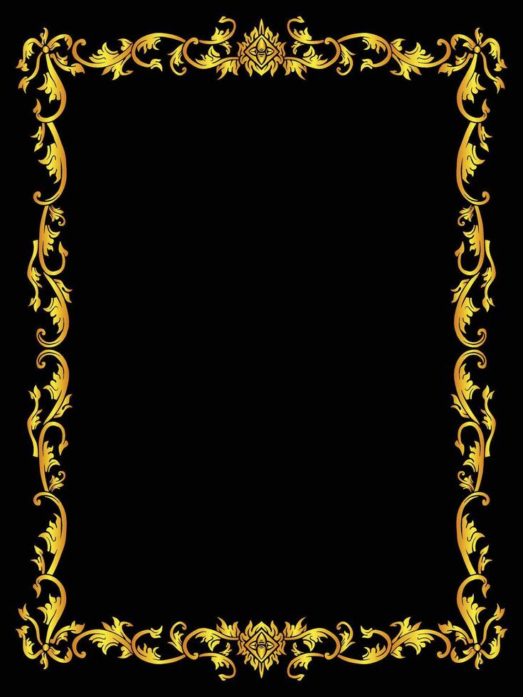Grand Ornate Wedding Frame for Upscale Announcements vector