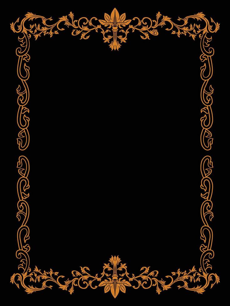 Elegant Ornate Frame for High-End Gala Announcements vector
