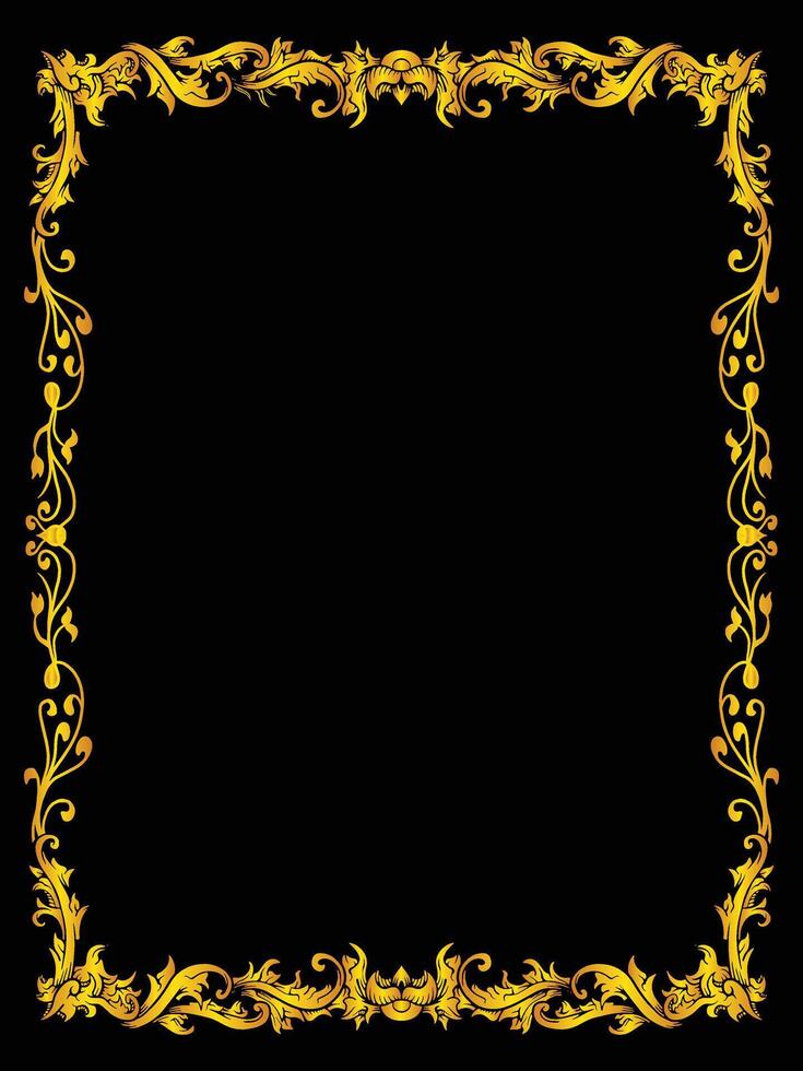 Elegant Floral Ornate Frame for Romantic Designs vector