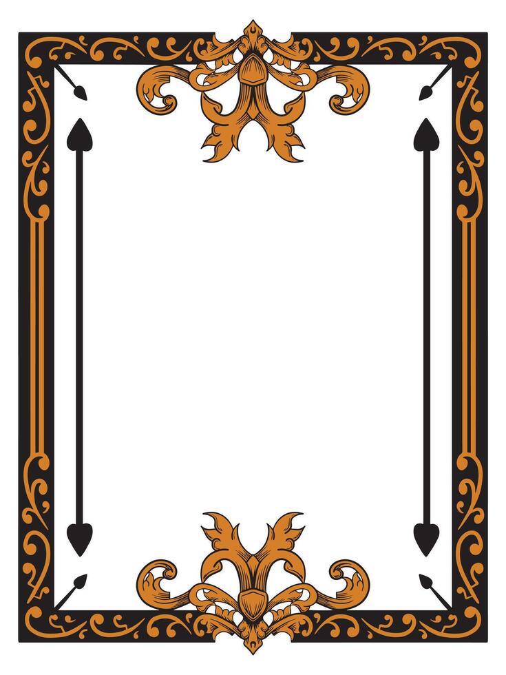 Grand Ornamental Baroque Frame for Luxury Branding vector