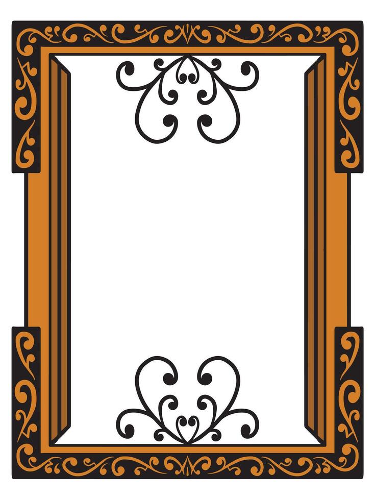 Intricate Floral Ornamental Border for Luxury Cards vector