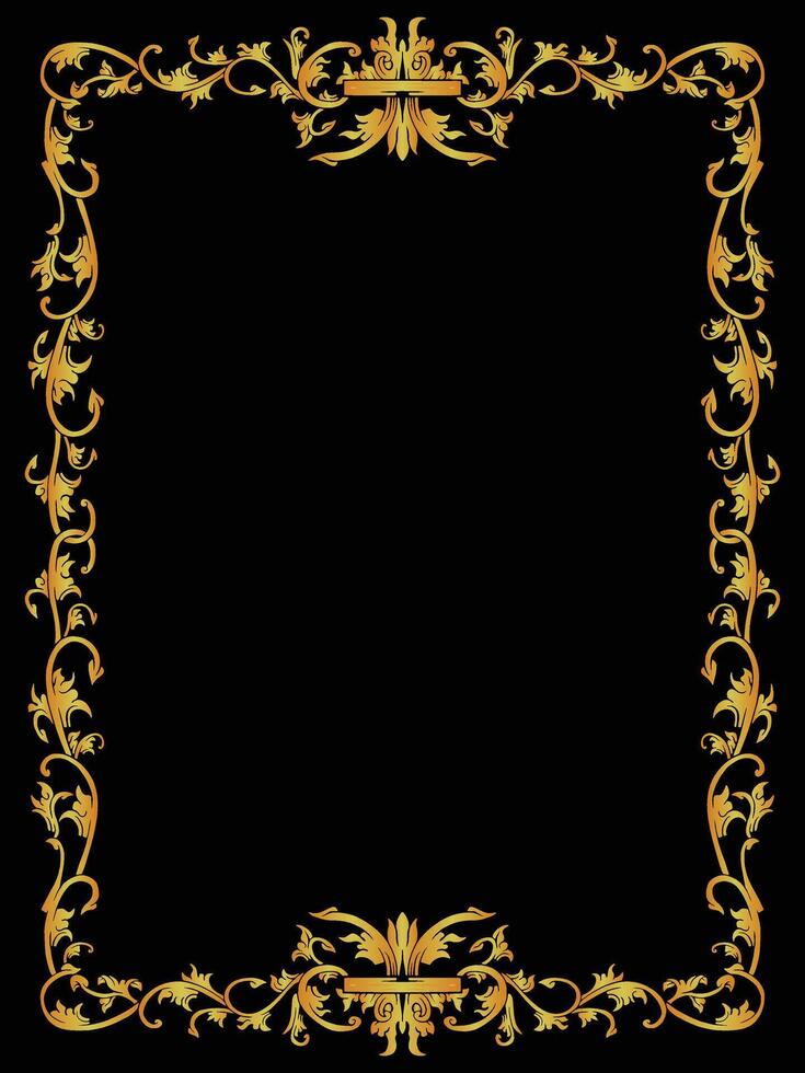 Romantic Floral Ornamental Frame for Marriage Cards vector